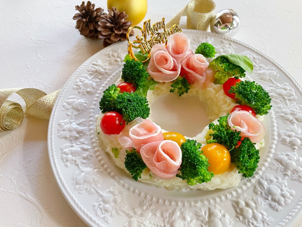 クリスマスリースサラダ