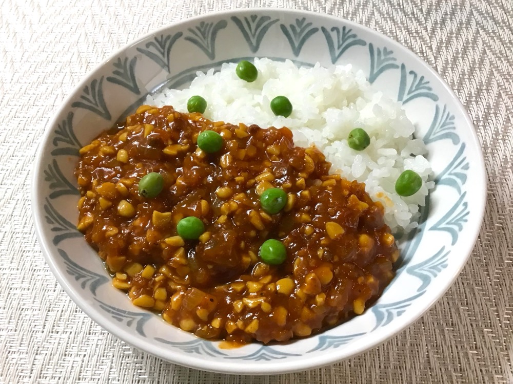 ひきわり納豆のキーマカレー