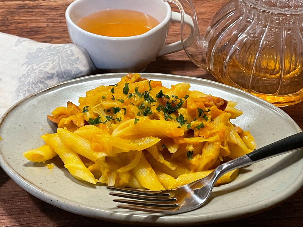 かぼちゃのクリームペンネ